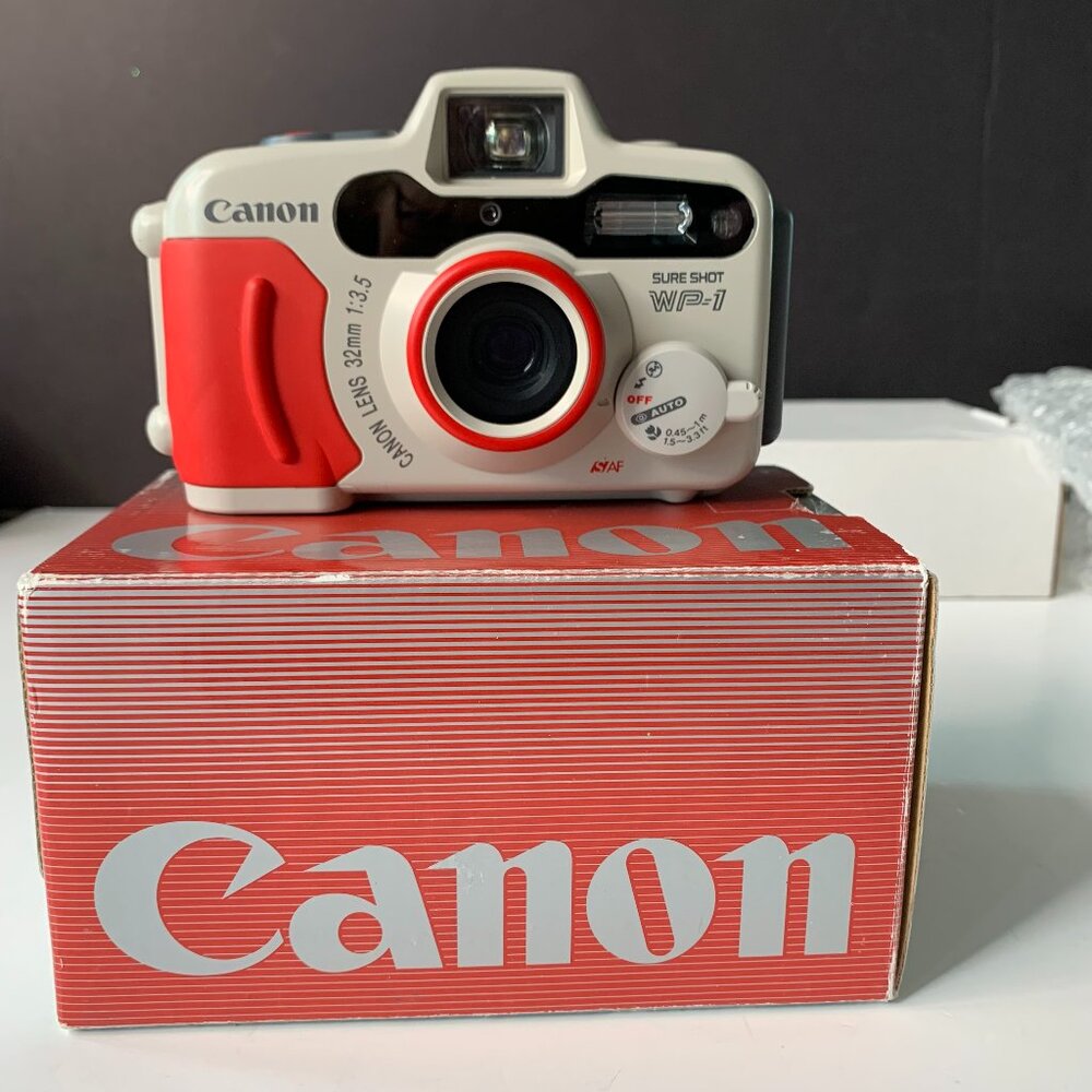 Weatherproof Canon Sure Shot WP-1 35mm Point & Shoot Film Camera Photography Art